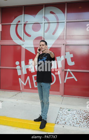 FORT LAUDERDALE, FL - NOVEMBER 10: G Easy poses for a portrait at Radio Station Y-100 on November 10, 2015 in Fort Lauderdale, Florida.   People:  G Easy Stock Photo