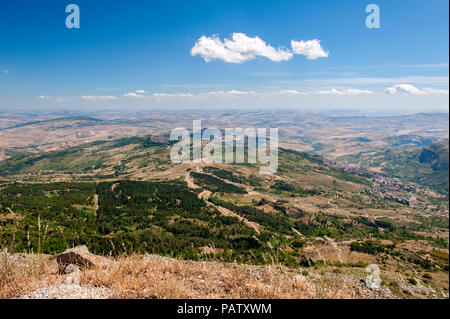 The view over central Sicily from Parco delle Madonie, an extensive nature reserve and home to the Madonie mountain range.