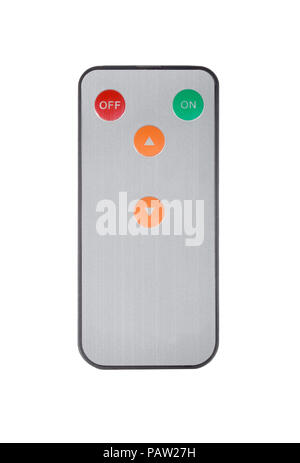 Small Grey Remote Isolated on a White Background Stock Photo - Alamy