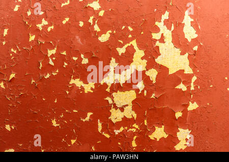 grunge retro texture orange cracked paint Stock Photo