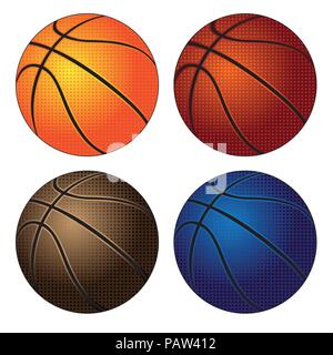 Basketball ball vector collection Stock Vector