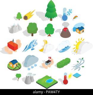 Affliction icons set, isometric style Stock Vector Image & Art - Alamy