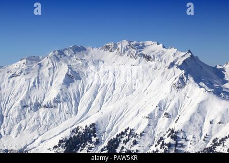 Bad Hofgastein ski resort in Austria. Snow in Alps - Hohe Tauern range in winter. Stock Photo