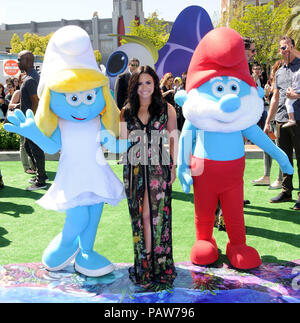 Culver City, CA, USA. 1st Apr, 2017. 24 July 2018 - Singer Demi Lovato has been hospitalized after suffering an apparent drug overdose. File Photo: 01 April 2017 - Culver City, California - Demi Lovato. World of Premiere ''Smurfs: The Lost Village'' held at ArcLight Culver City in Los Angeles. Photo Credit: Birdie Thompson/AdMedia Credit: Birdie Thompson/AdMedia/ZUMA Wire/Alamy Live News Stock Photo