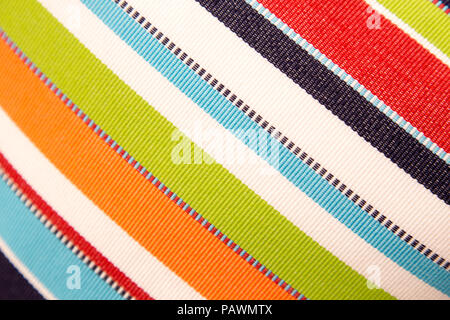 Colorful diagonal striped fabric background Stock Photo