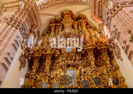 TAXCO, MEXICO - OCT 28, 2016: Interior of the Church of Santa Prisca ...