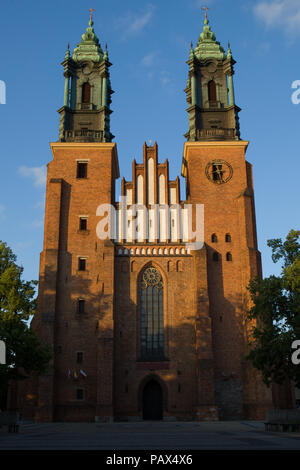 Old cathedral in the city of Poznan. Historic church in the city of Poznan. Stock Photo