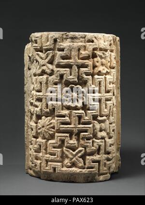 Engaged Column Part with Meander Pattern. Dimensions H. 12 3 8 in