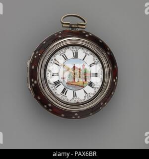 Watch. Culture: British, London. Dimensions: Diameter: 2 1/4 in. (5.7 cm). Maker: Watchmaker: W. Welldon. Date: ca. 1790. Museum: Metropolitan Museum of Art, New York, USA. Stock Photo