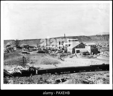 A train in front of a combination mine, Goldfield, Nevada, ca.1905 (CHS-5430).