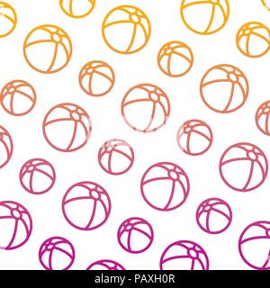 degraded line beach ball inflatable toy background Stock Vector
