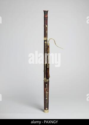Bassoon. Culture: German. Dimensions: Overall: 130 cm (51 3/16 in.). Maker: Carl August Schaufler (German, Stuttgart 1792-1877 Stuttgart). Date: 1830-32. Museum: Metropolitan Museum of Art, New York, USA. Stock Photo