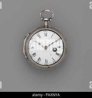 Watch. Culture: British, London. Dimensions: Diameter: 1 7/8 in. (4.8 cm). Maker: Watchmaker: W. Moore. Date: ca. 1790. Museum: Metropolitan Museum of Art, New York, USA. Stock Photo