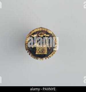 Badge (Probably from Horse Harness). Culture: Spanish. Dimensions: Diam. 1 5/8 in. (4.1 cm); Wt. 0.5 oz. (14.2 g). Date: ca. 1400. Museum: Metropolitan Museum of Art, New York, USA. Stock Photo