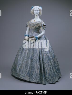 Ball gown. Culture: probably American. Date: ca. 1860. Museum: Metropolitan Museum of Art, New York, USA.