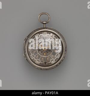 Watch. Culture: British, London. Dimensions: Diameter: 2 in. (5.1 cm). Maker: Watchmaker: Smiht. Date: ca. 1780. Museum: Metropolitan Museum of Art, New York, USA. Stock Photo