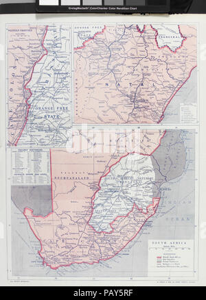 Map of South Africa 1899 Stock Photo - Alamy