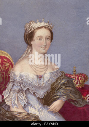 Empress Eugenie Stock Illustration - Download Image Now - Eugenie de  Montijo, Women, Black And White - iStock