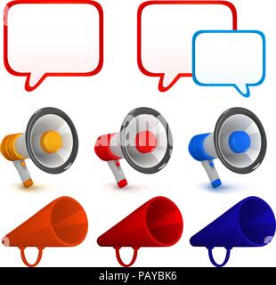 Speech icons set Stock Vector