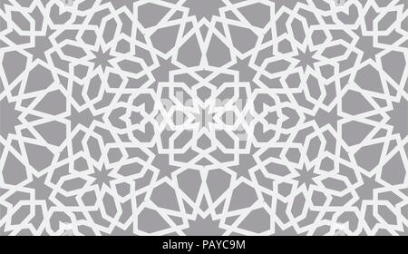 Islamic pattern . Seamless arabic geometric pattern, east ornament, indian ornament, persian motif, 3D. Endless texture can be used for wallpaper, pattern fills, web page background . Stock Vector