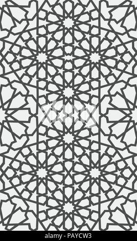 Islamic pattern . Seamless arabic geometric pattern, east ornament, indian ornament, persian motif, 3D. Endless texture can be used for wallpaper, pattern fills, web page background . Stock Vector