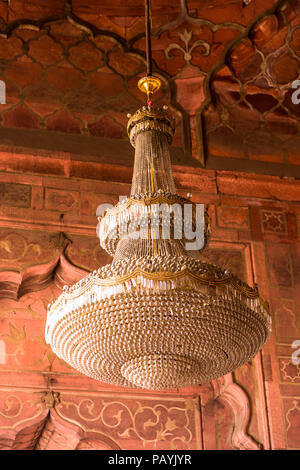 DELHI, INDIA - JAN 18, 2016: Interior of the Jama Masjid, Old town of Delhi, India. It is the principal mosque in Delhi Stock Photo