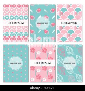 Set of geomatric patterns , abstract design poster, cover, design. Vector illustration. Lorem ipsum Stock Vector