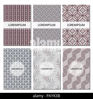 Set of geomatric patterns , abstract design poster, cover, design. Vector illustration. Lorem ipsum Stock Vector