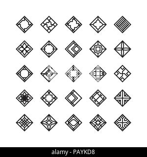 diamond shape , geometric vector icon , ornament Stock Vector