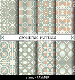 octagon geometric vector pattern for web page background Stock Vector