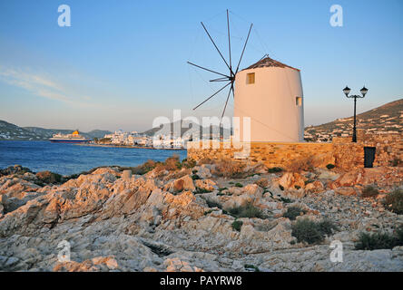 Windmill, Paros Island, Cyclades, Greece Stock Photo - Alamy
