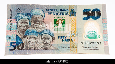 5 Nigerian Naira Bank Note. Nigerian Naira Is The Main Currency Of ...