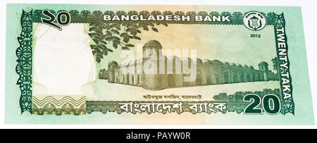 20 taka bank note. Taka is the national currency of Bangladesh Stock ...