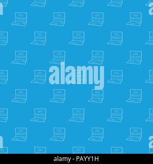 Search job pattern vector seamless blue Stock Vector