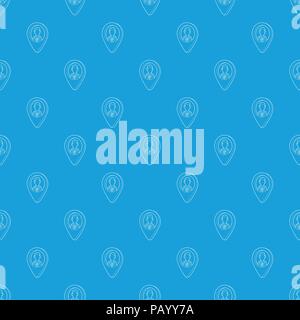 Map pointer with businessman pattern vector seamless blue Stock Vector