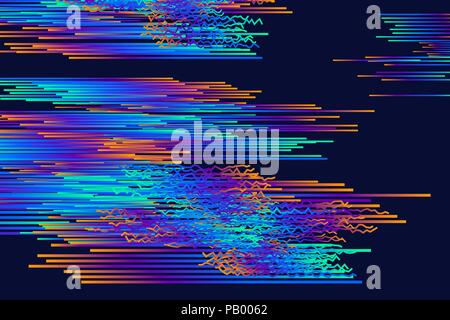 Glitch. Retro pattern for cover design. Glitch background, glitch banner, digital noise Stock Vector