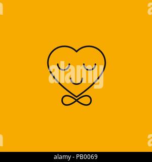 Heart in bow tie, bow in shape of sign infinity, love smiley, eternal love. Vector illustration Stock Vector