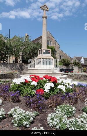 Melksham War Memorial in Wiltshire, United Kingdom, during the summer of 2018. Stock Photo