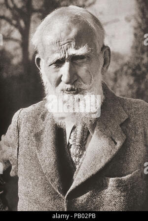 George Bernard Shaw, 1856 – 1950.  Irish playwright, critic, polemicist, and political activist.  After a contemporary print. Stock Photo