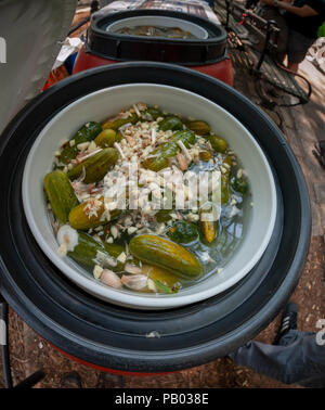 The Pickle Guys store in the Lower East Side of New York on Sunday, April  2, 2017. Everyone from millennials to former Lower East Sider's descend on  the store to buy the