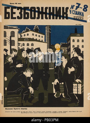 Soviet Propaganda Magazine Cover, Bezbozhnik u Stanka (Atheist at his ...