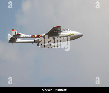 De Havilland DH.115 Vampire T.55 WZ447 of the Norwegian Air Force Historic Flight at the 2018 Royal International Air tatttoo Stock Photo