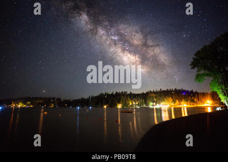 Milky way over Groveland, California, United States Stock Photo