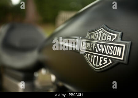 Custom Harley Davidson Stock Photo