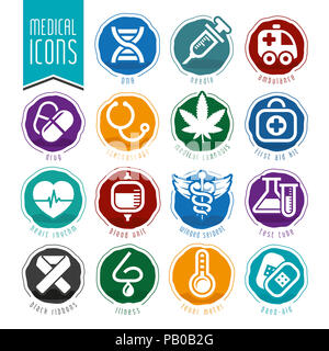 Medical icon set Stock Photo