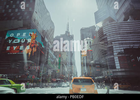 New York, United States, July 19, 2018: New York City street road in Manhattan Stock Photo