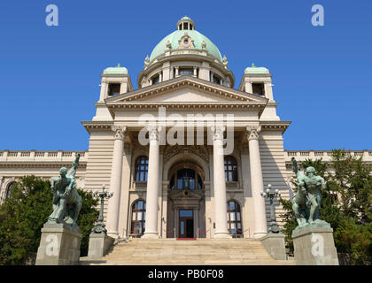 Serbian Parliament Building, House of the National Assembly, Belgrade, Serbia Stock Photo