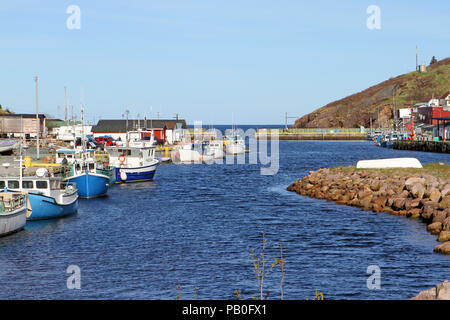 Petty Harbour and Village of Chafe's Landing in Newfoundland, Canada Stock Photo