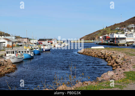 Petty Harbour and Village of Chafe's Landing in Newfoundland, Canada Stock Photo