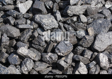 Bituminous coal non renewable energy source formed over millions of years and used extensively in industry and for heating Stock Photo